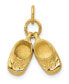 ფოტო #1 პროდუქტის Baby Shoes Charm in 14k Polished Yellow Gold