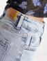 Фото #4 товара Stradivarius mom slim denim short in light blue