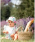 ფოტო #3 პროდუქტის Baby Girl Organic Cotton Onesie And Muslin Shortall Set Light Blue With Printed Romantic Flowers - Infant