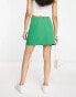 Фото #4 товара Miss Selfridge split hem mini skirt in bright green