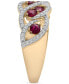 Фото #4 товара Ruby (3/4 ct. t.w.) & Diamond (1/3 ct. t.w.) Openwork Statement Ring in 14k Gold