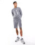 Фото #5 товара Armani Exchange large logo sweat shorts in grey marl CO-ORD