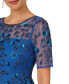 ფოტო #3 პროდუქტის Women's 3D Floral Beaded Sheath Dress