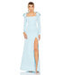 ფოტო #2 პროდუქტის Women's Ieena Empire Long Sleeve Bow Shoulder Slip Gown