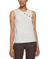 Фото #3 товара Petite Sleeveless Mix Media Top, Created for Macy's