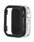 Women's Black Alloy Protective Case with Black Crystals designed for 45mm Apple Watch®