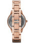 ფოტო #3 პროდუქტის Women's Jesse Rose Gold-Tone Stainless Steel Bracelet Watch 34mm ES3020
