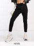 Vero Moda Petite tie waist tapered joggers in black