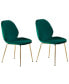 Franklin Velvet Mid Century Upholstered Side Chairs, Set of 2
