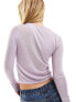 & Other Stories variegated knitted top in soft violet