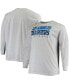 Men's Big and Tall Heathered Gray Los Angeles Chargers Practice Long Sleeve T-shirt Серый, 3 - фото #1