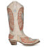 Corral Boots Heart And Wings Snip Toe Cowboy Womens Off White Casual Boots A423