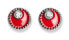 Silver earrings with red enamel Meliora 62258 RED