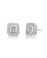 Фото #1 товара Серьги Rachel Glauber Rhodium Plated Zirconia Square