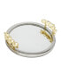 Фото #1 товара Mirror Tray Border Leaf Design on Handle, 16" x 2"