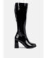 Фото #1 товара hypnotize patent pu block heeled calf boots