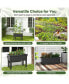 Фото #6 товара Self-watering Raised Garden Bed Elevated Planter with Climbing Trellis-Black