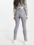 Bershka high waist skinny jean in grey