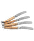 Connoisseur Laguiole Set of 4 Spreaders with Olive Wood Handles