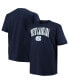 Фото #1 товара Men's Navy North Carolina Tar Heels Big and Tall Arch Over Wordmark T-shirt