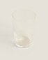 Raised-design glass soft drink tumbler