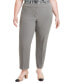 Фото #1 товара Plus Size Mid Rise Straight-Leg Fly-Front Pants
