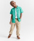 Фото #1 товара Little & Big Boys Heathered Short-Sleeve Shirt, Created for Macy's