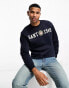 GANT 1949 crest logo applique relaxed fit sweatshirt in navy