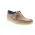 Фото #3 товара Clarks Wallabee 26162515 Mens Beige Nubuck Oxfords & Lace Ups Casual Shoes