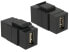 Фото #1 товара Delock 86368 - Black - USB 2.0 A - USB 2.0 A - Gold - 22.3 mm - 17.1 mm