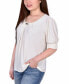 Women's Short Sleeve Balloon Sleeve Top