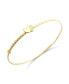 ფოტო #1 პროდუქტის Children's Double Heart Twist Bracelet in 14k Gold