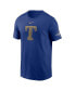 ფოტო #2 პროდუქტის Nike Men's Royal Texas Rangers 2024 Gold Collection Logo T-Shirt