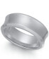 ფოტო #1 პროდუქტის Stainless Steel Men's Matte Finish Concave Ring