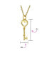 Фото #2 товара Bling Jewelry simple Romantic Key to Your Heart Open Heart Key Necklace Pendant For Women Teens Girlfriend Yellow 14K Gold Plated .925 Sterling Silver