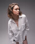 Фото #2 товара Topshop cotton casual shirt in ivory