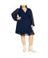 ფოტო #1 პროდუქტის Plus Size Dobby Ruffles Dress