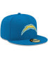 Фото #3 товара Men's Powder Blue Los Angeles Chargers Team Basic 59Fifty Fitted Hat