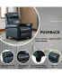 Фото #10 товара Wide Genuine Leather Manual Ergonomic Recliner(Leather material)