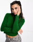 Фото #4 товара JJXX soft knit roll neck top in bright green