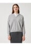 Фото #3 товара Свитер Koton Oversize Hooded Buttoned Neck