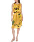 Фото #1 товара Lola & Sophie Smocked Waist Midi Dress Women's Yellow Xs