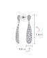 Фото #2 товара Elegant Cubic Zirconia CZ Linear Estate Art Deco Style Long Teardrop Chandelier Earrings For Women Prom