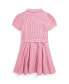 Toddler and Little Girls Belted Gingham Linen Dress