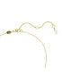 ფოტო #3 პროდუქტის Stilla Pendant, Square Cut, White, Gold-Tone Plated Necklace