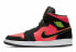 Фото #3 товара Кроссовки Nike Air Jordan 1 Mid Black Hot Punch (W) (Красный, Черный)