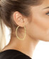 ფოტო #3 პროდუქტის Gold Sculpted Hoop Earrings