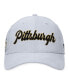 Men's Gray Distressed Pittsburgh Penguins Heritage Vintage-Like Suede Adjustable Hat