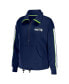 Фото #3 товара Women's College Navy Seattle Seahawks Logo Stripe Half-Zip Top