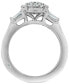 Фото #3 товара Diamond Halo Engagement Ring (1-1/4 ct. t.w.) in 18k White Gold